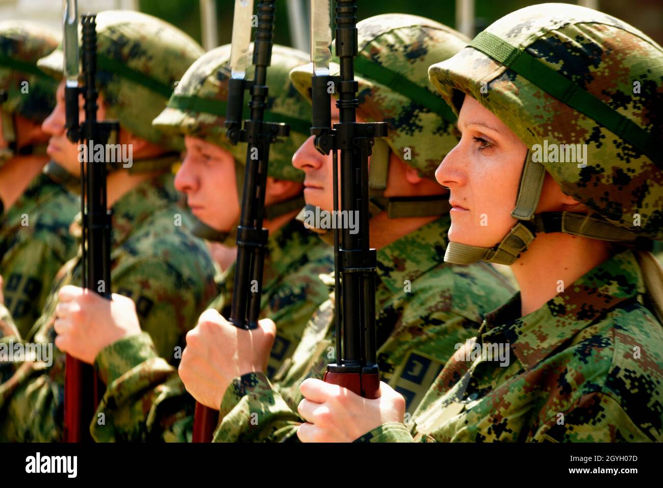 Armeemädchen Stockfoto