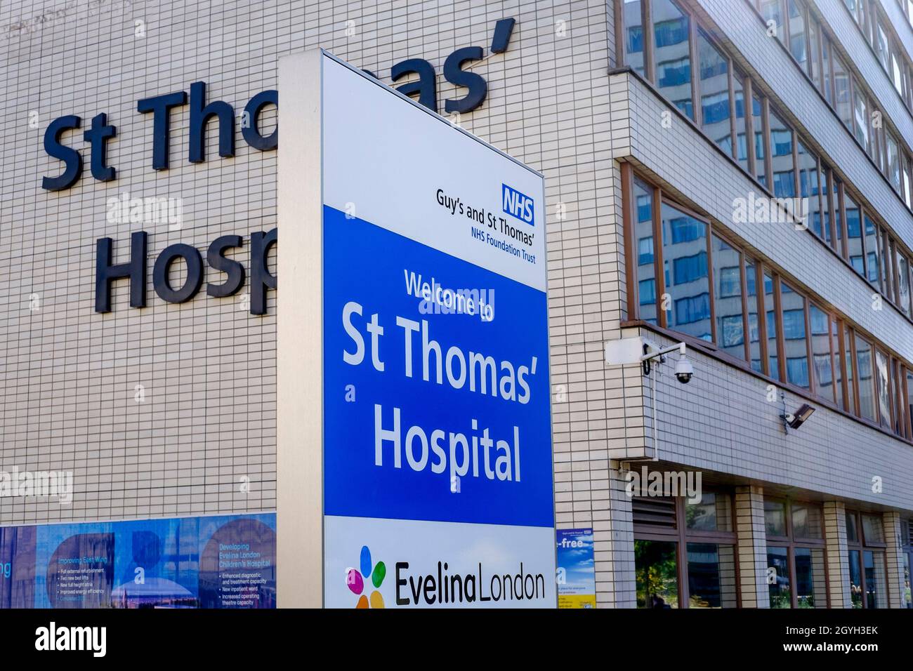 St Thomas' Hospital in London. Stockfoto