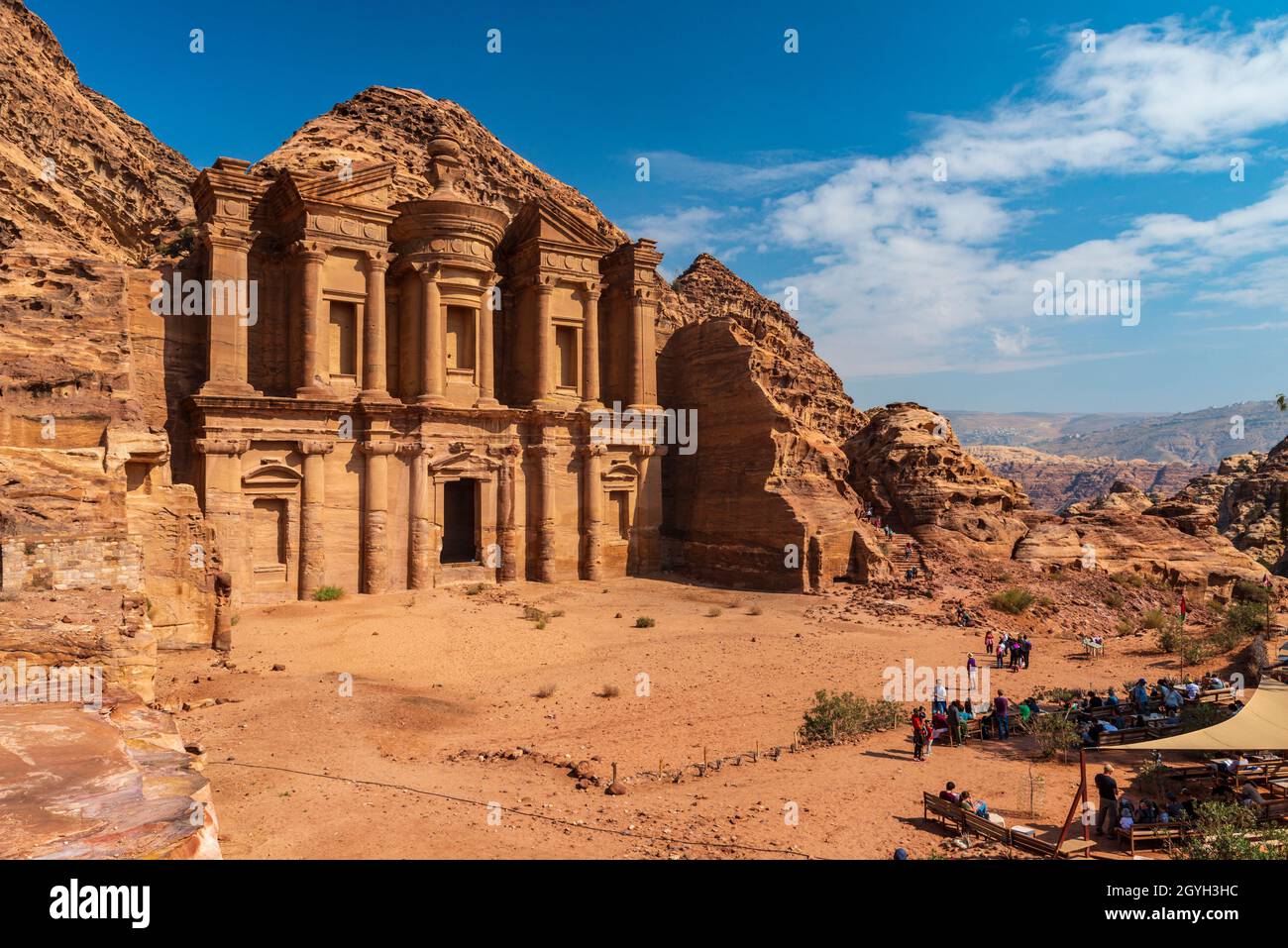 JORDANIEN, MA'AN, PETRA, EL DEIR (DAS KLOSTER) Stockfoto