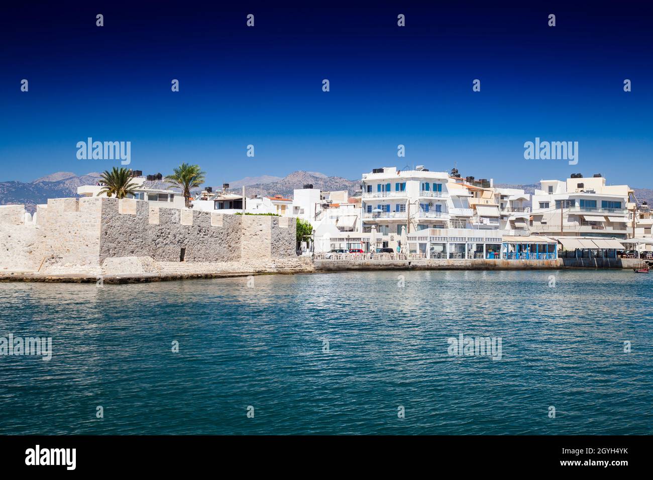 Lerapetra, Hafen mit venatianischem Fort kales, Kreta, Griechenland, Europa Stockfoto