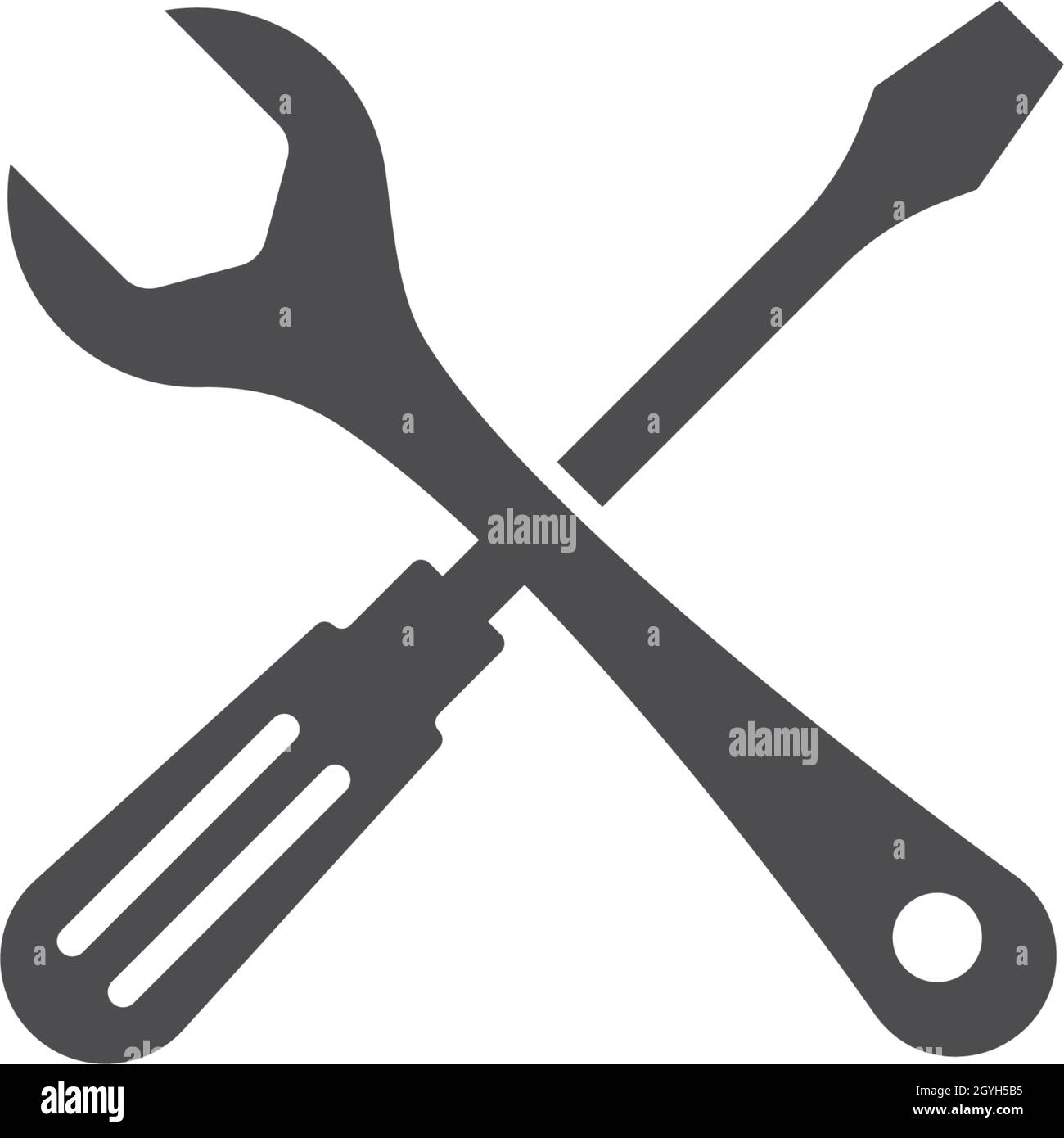 Vorlage für Logo-Vektorgrafiken für Service-Tools Stock Vektor