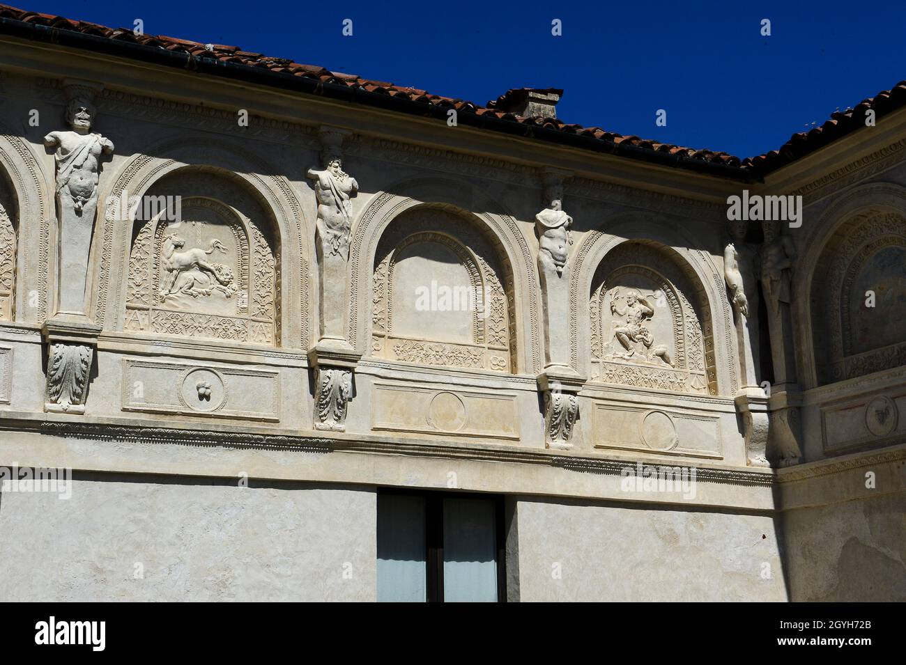 Europa, Italien, Lombardei, Palazzo Te erbaut 1525 in Mantua, Stockfoto