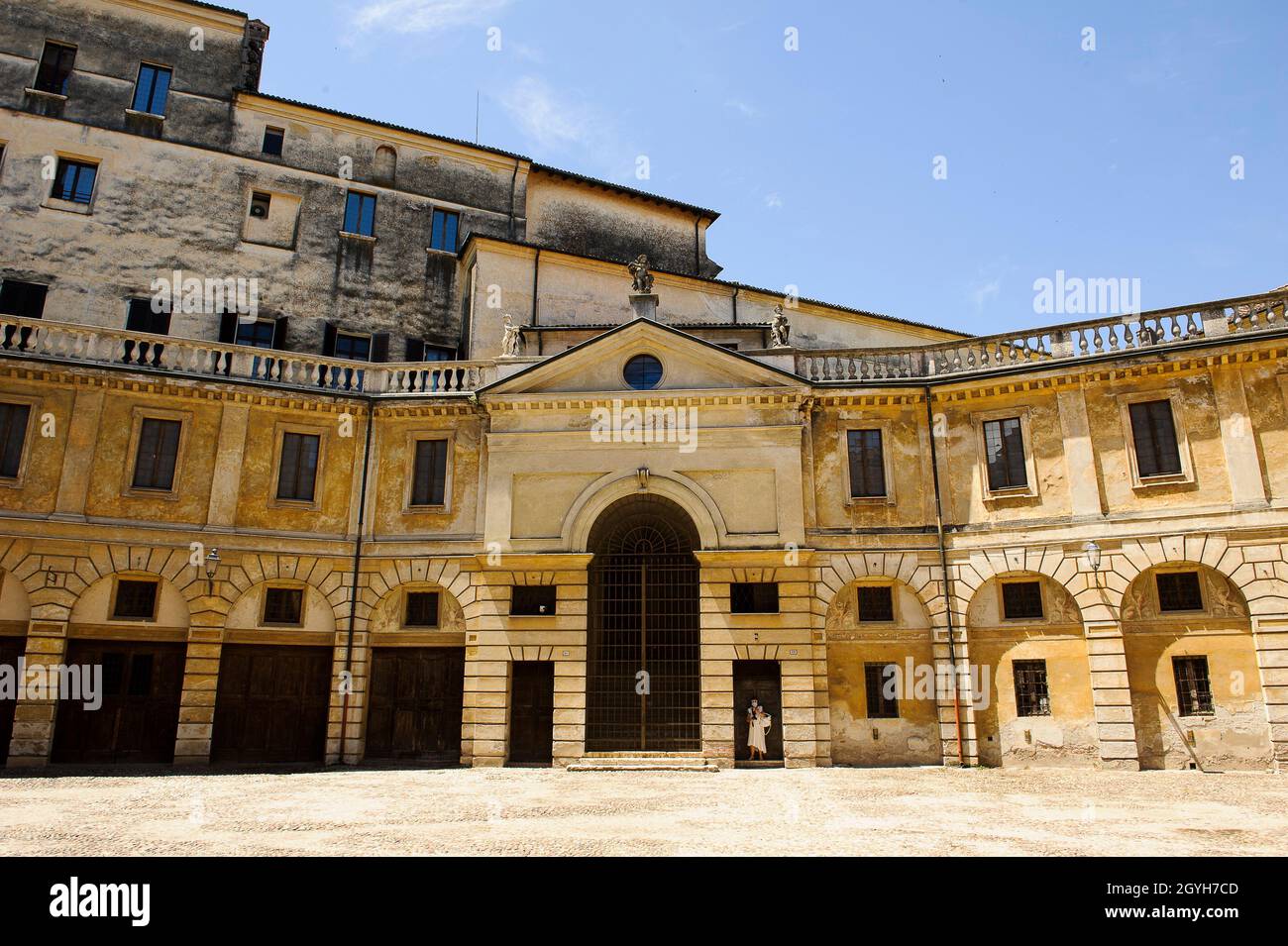 Urope, Italien, Lombardei, Palazzo Ducale dei Gonzaga auf der piazza Sordello in Mantua. Stockfoto