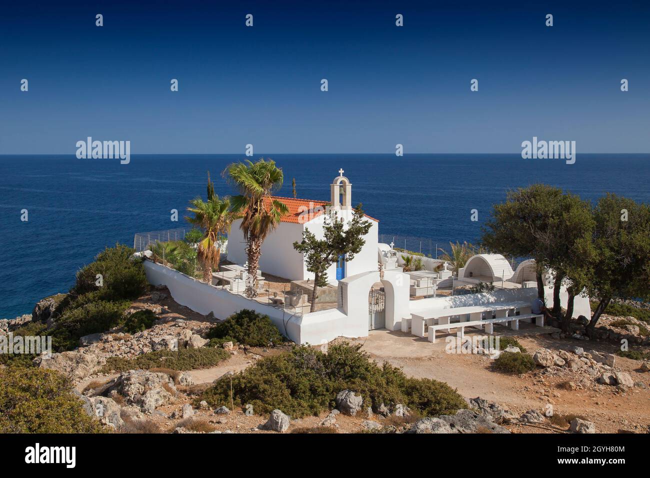 Kirche von Sotiros Christou, Loutro, Südkreta, Kreta, Griechenland, Europa Stockfoto