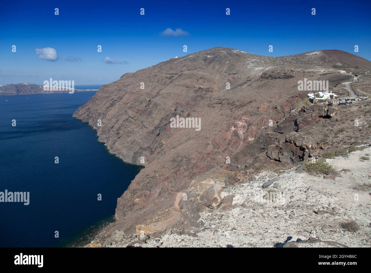 Der Krater-Wanderweg, Santorini, Kykladen, Griechenland, Europa Stockfoto