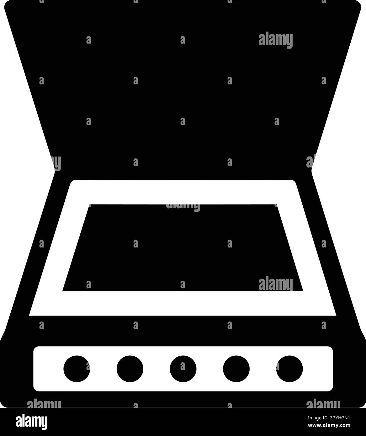 Scannen, Scannersymbol – einfach bearbeitbare Vektor-EPS-Datei. Stock Vektor