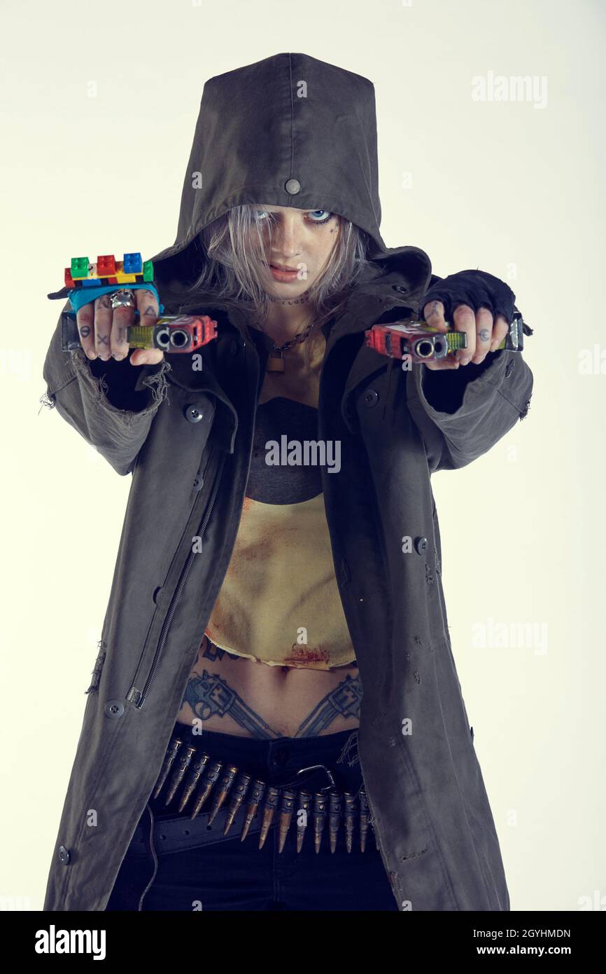 SAMARA WEAVING in GUNS AKIMBO (2019), Regie: JASON LEI HOWDEN. Stockfoto