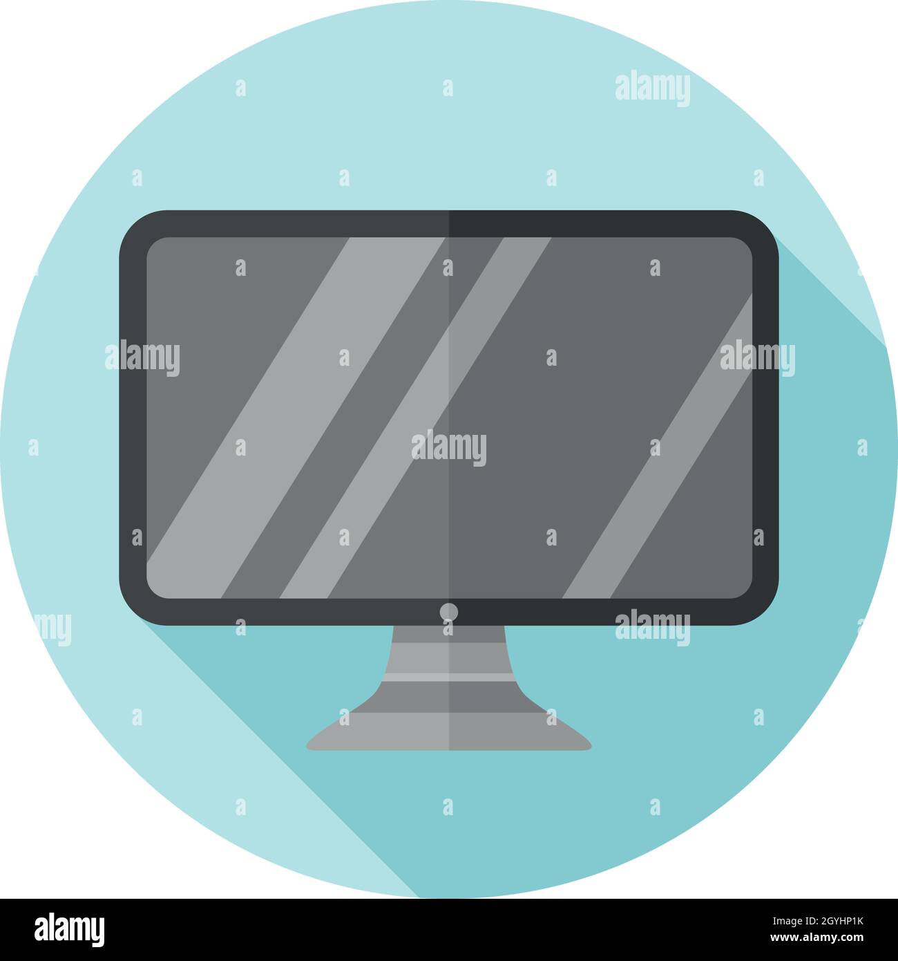 Vector flaches Design Computer Monitor Stock Vektor