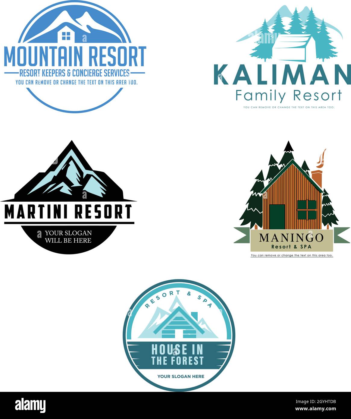 Logo des Cabin Mountain Resort Stock Vektor