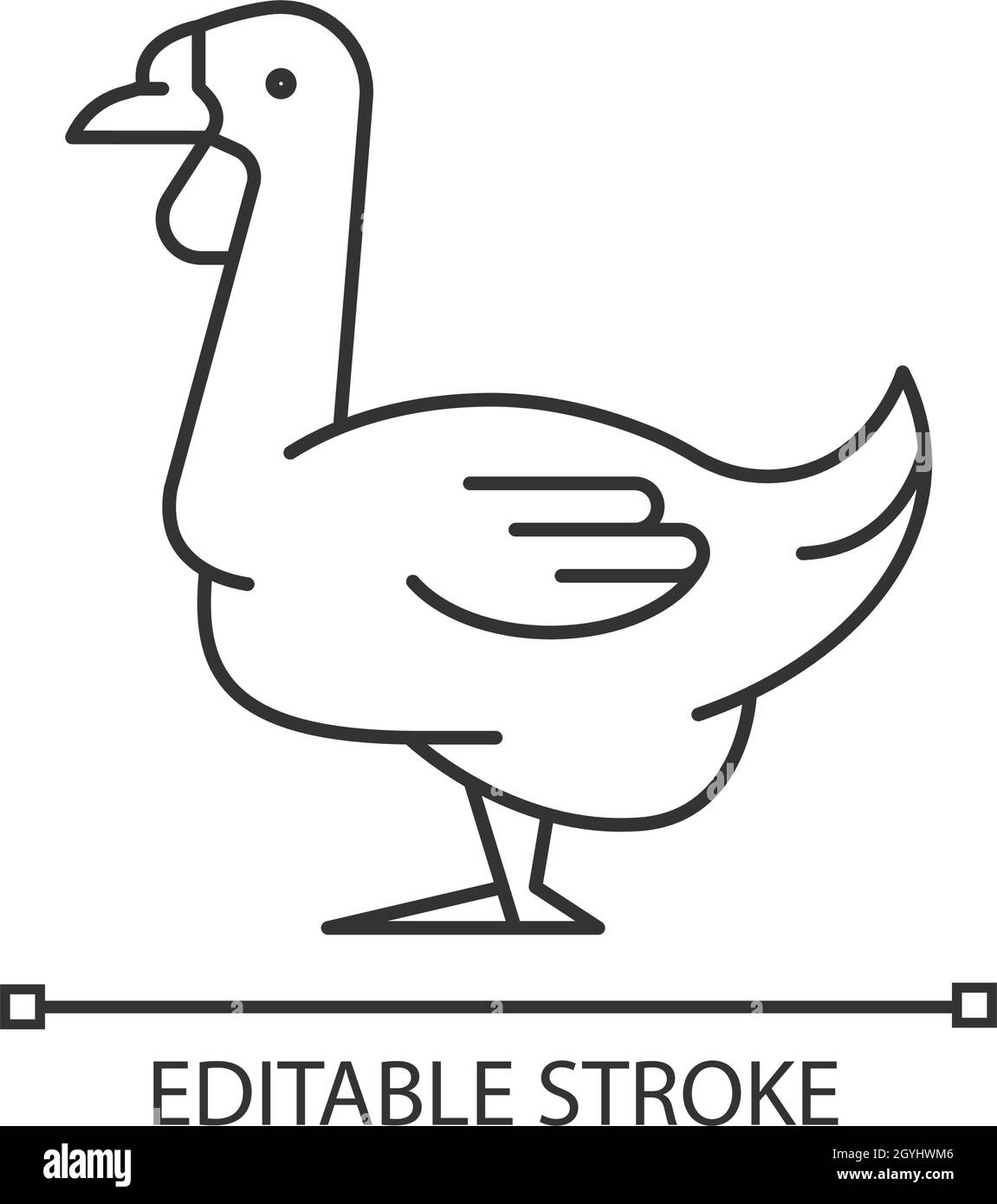 Afrikanische lineare Gans-Ikone Stock Vektor