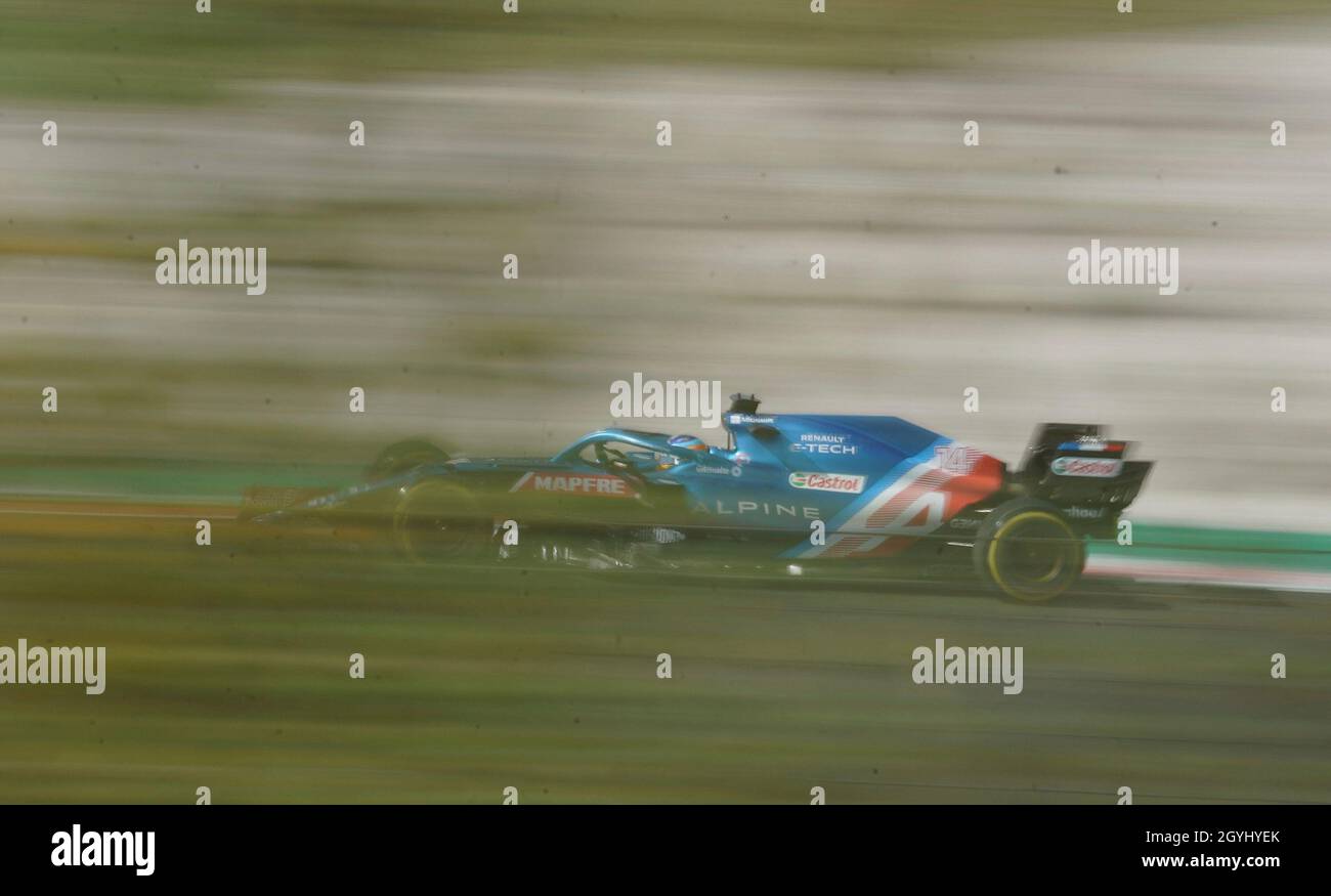 08.10.2021, Istanbul Park Circuit, Istanbul, Formel 1 großer Preis der Türkei 2021, im Bild Fernando Alonso (ESP # 14), Alpine F1 Team Stockfoto