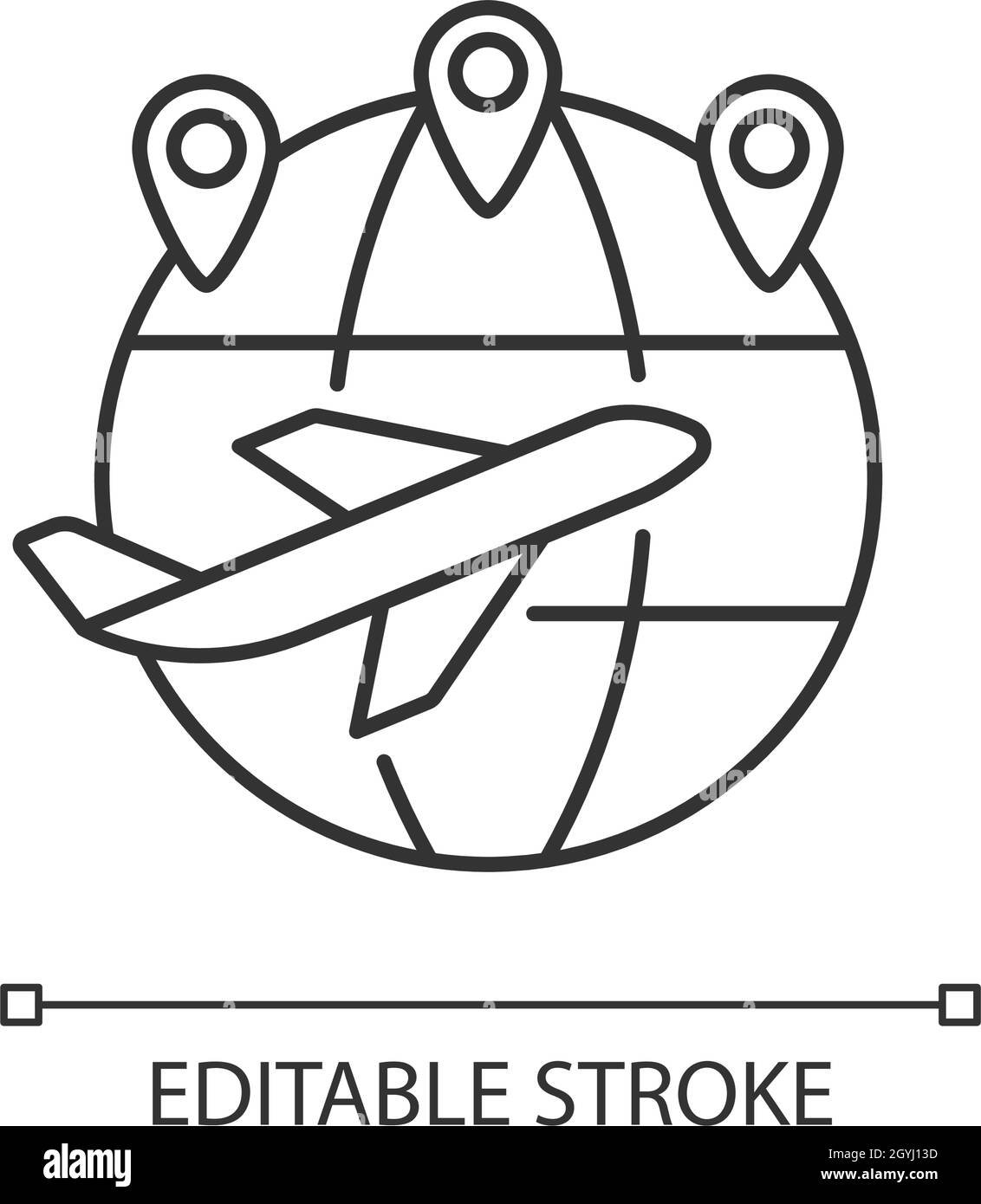 Ausgezeichnetes lineares Anschlusssymbol Stock Vektor