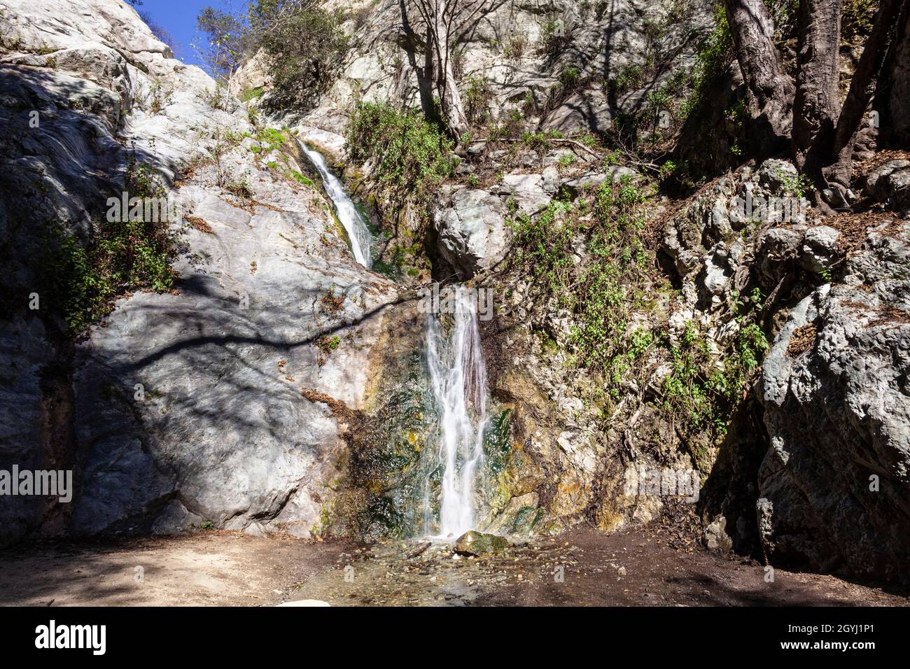 Monrovia Falls in der San Gabriel Mountains Gegend von Los Angeles County, Kalifornien, USA. Stockfoto
