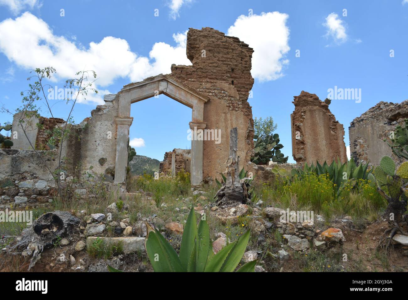 Aranzazu del Cobre Minenstadt verlassen. Stockfoto