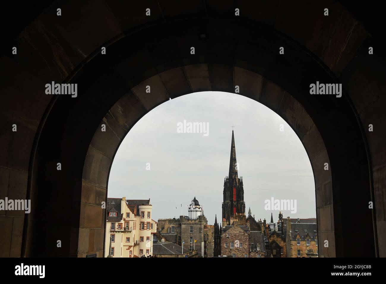 Edinburgh Castle und Umgebung Stockfoto