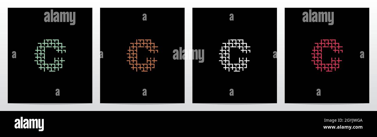 Weidengestalter Buchstabe Logo Design C Stock Vektor