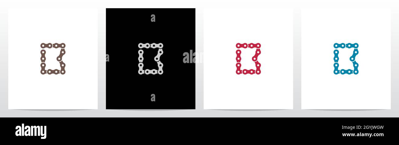 Kettenforming Buchstabe Logo Design B Stock Vektor