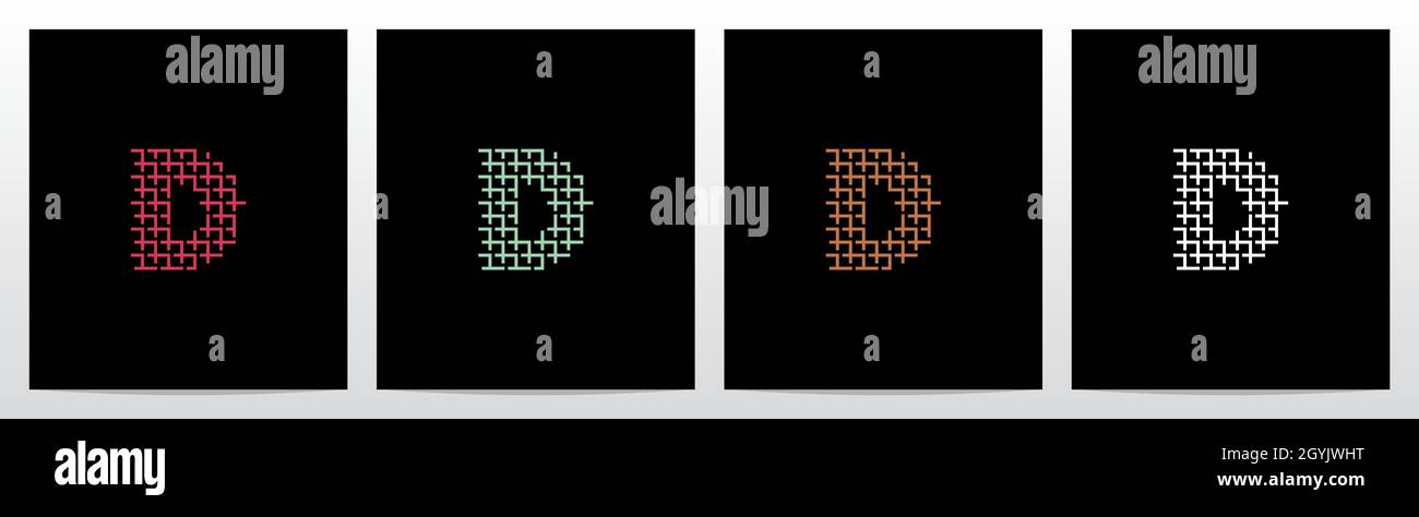 Weidengestalter Buchstabe Logo Design D Stock Vektor