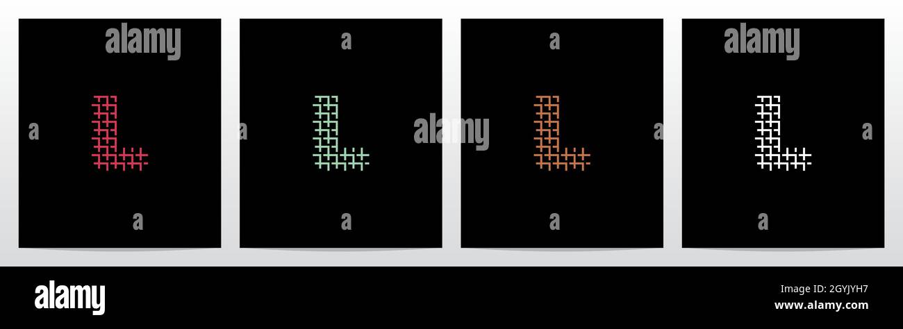 Weidenforming Buchstabe Logo Design L Stock Vektor