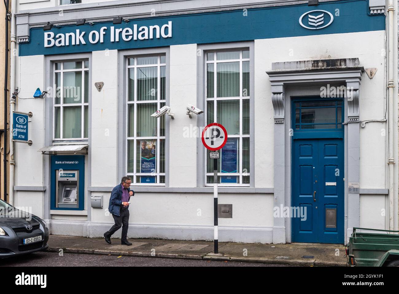 Dunmanway, West Cork, Irland. Okt. 2021. Die Bank of Ireland hat heute 88 ihrer Filialen geschlossen, was mehr als ein Drittel ihrer Standorte entspricht. Die Bank of Ireland sagt, dass die Schließungen darauf zurückzuführen sind, dass sie ihr Netz verkleinern will. Quelle: AG News/Alamy Live News Stockfoto
