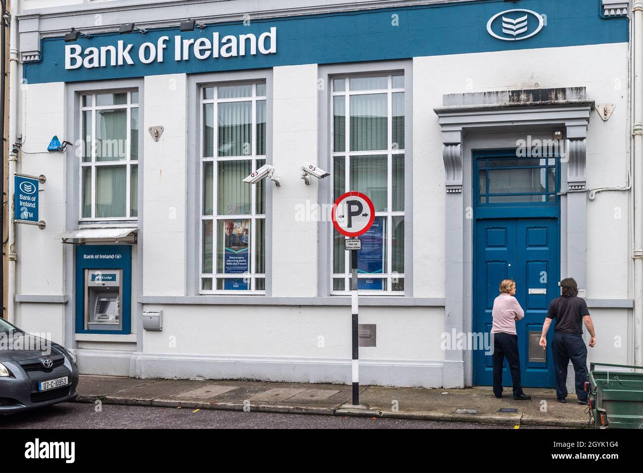 Dunmanway, West Cork, Irland. Okt. 2021. Die Bank of Ireland hat heute 88 ihrer Filialen geschlossen, was mehr als ein Drittel ihrer Standorte entspricht. Die Bank of Ireland sagt, dass die Schließungen darauf zurückzuführen sind, dass sie ihr Netz verkleinern will. Quelle: AG News/Alamy Live News Stockfoto