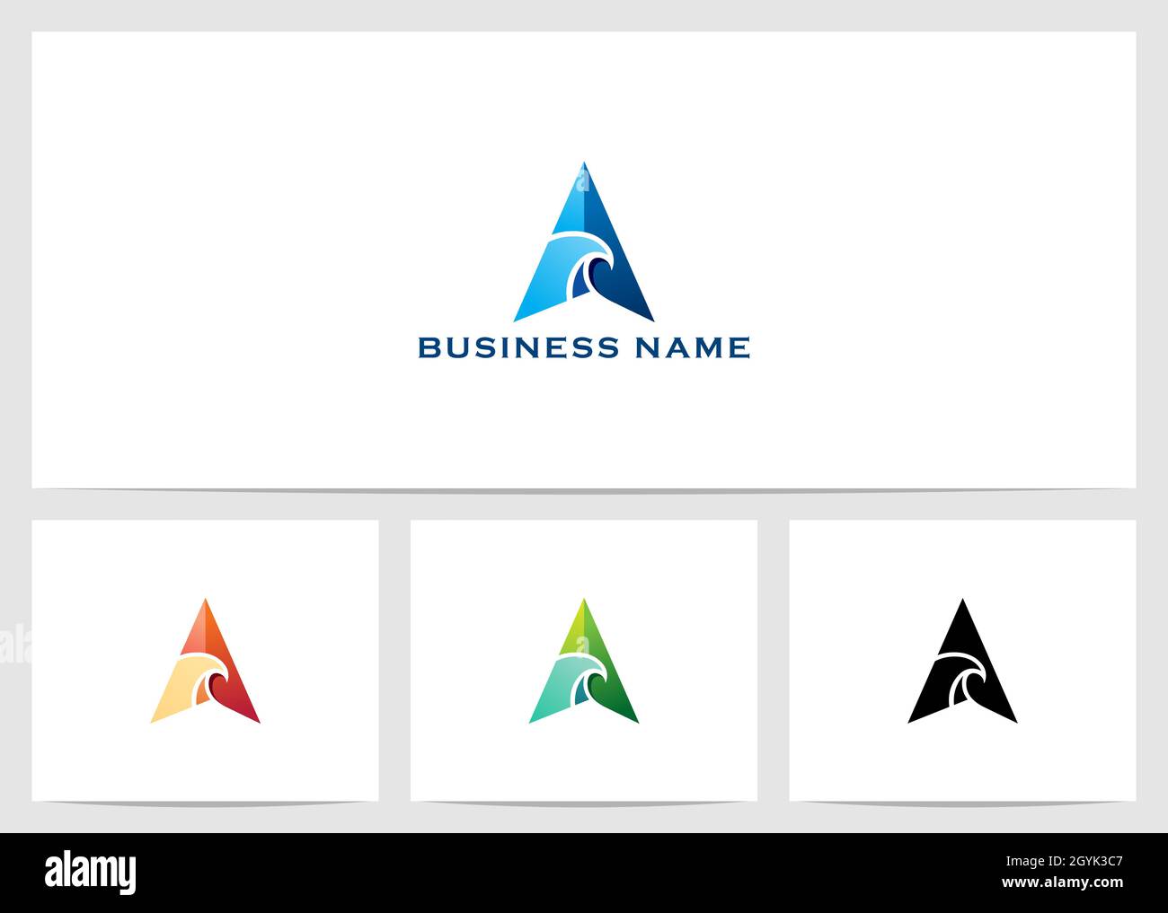 Winken Sie Auf Einem Pfeilkopf Logo Design Stock Vektor