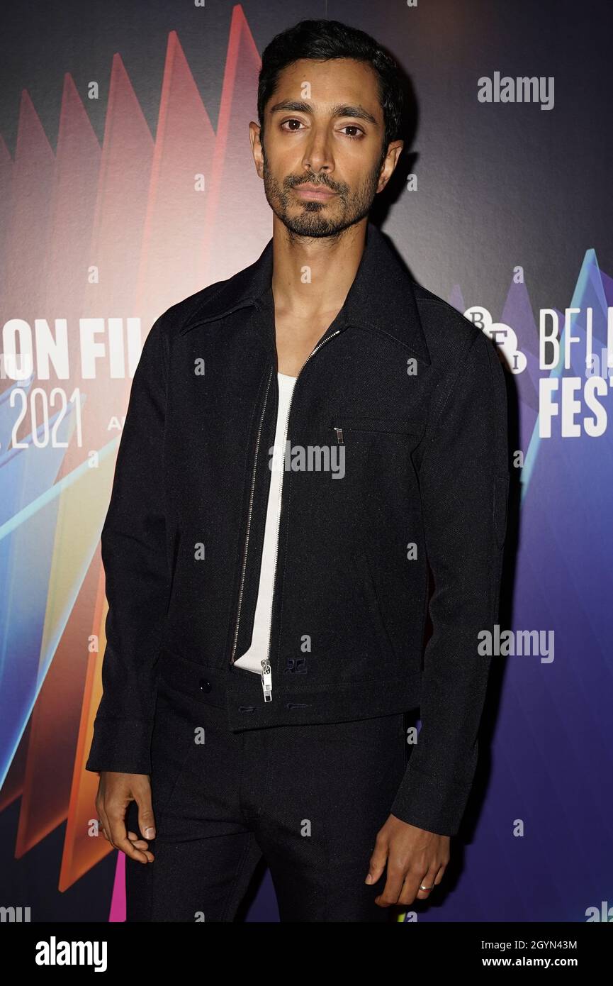 RIZ Ahmed kommt zur europäischen Premiere von Encounter auf dem Curzon Mayfair in London während des BFI London Film Festival. Bilddatum: Freitag, 8. Oktober 2021. Stockfoto