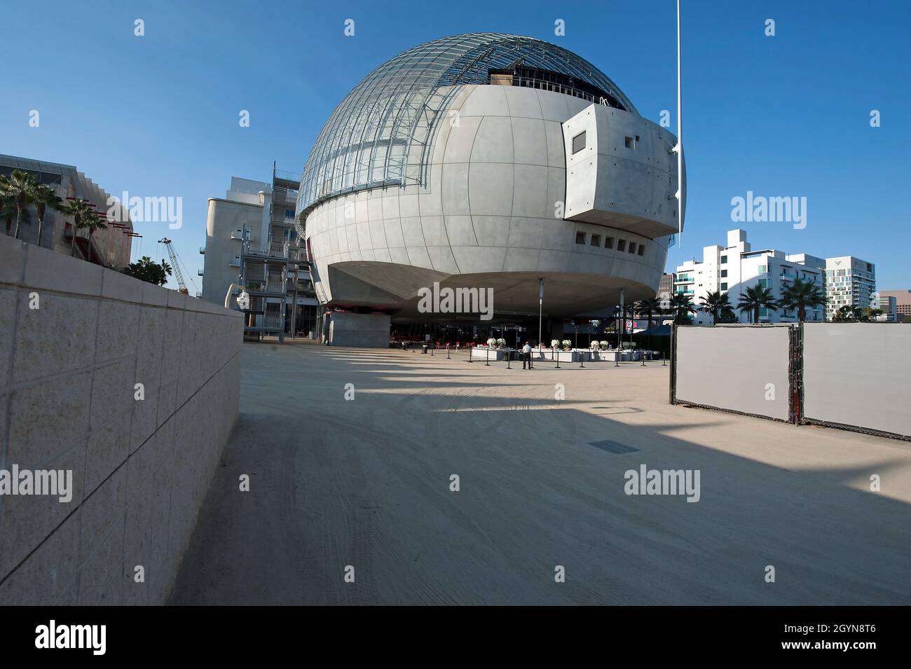 Das Sphere Building, das vom Architekten Renzo Piano am Academy Museum of Motion Picturs in Los Angeles, Kalifornien, entworfen wurde Stockfoto