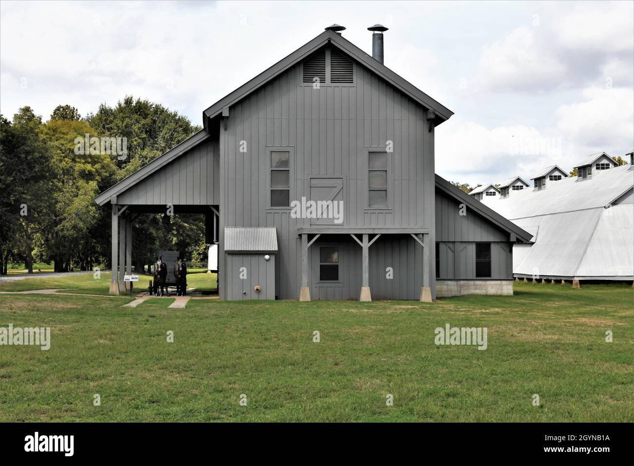 Cotton Gin und Lager. Stockfoto