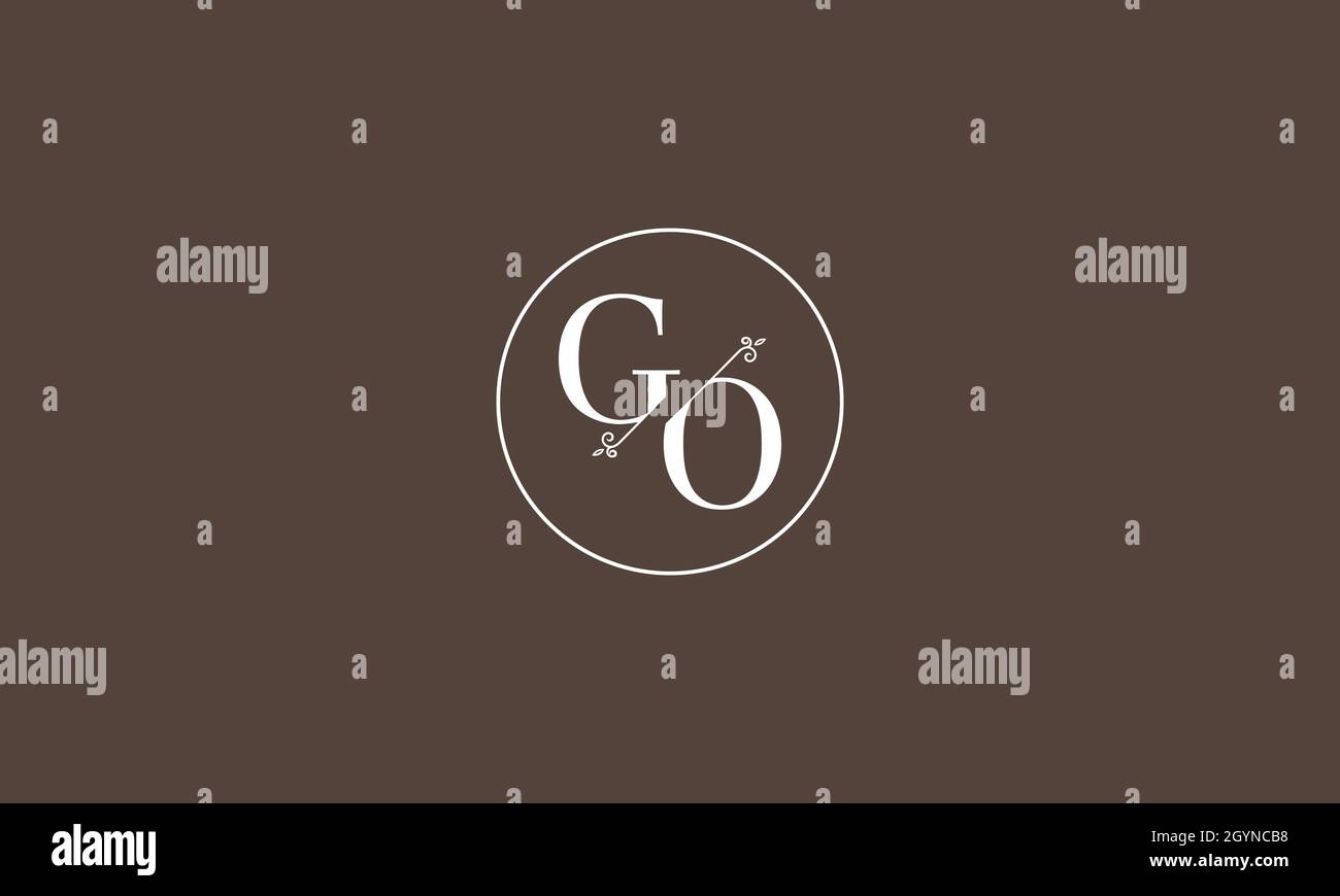 BUCHSTABEN GEHEN LOGO-DESIGN MIT NEGATIVEN RAUM-EFFEKT FÜR ILLUSTRATION VERWENDEN Stock Vektor