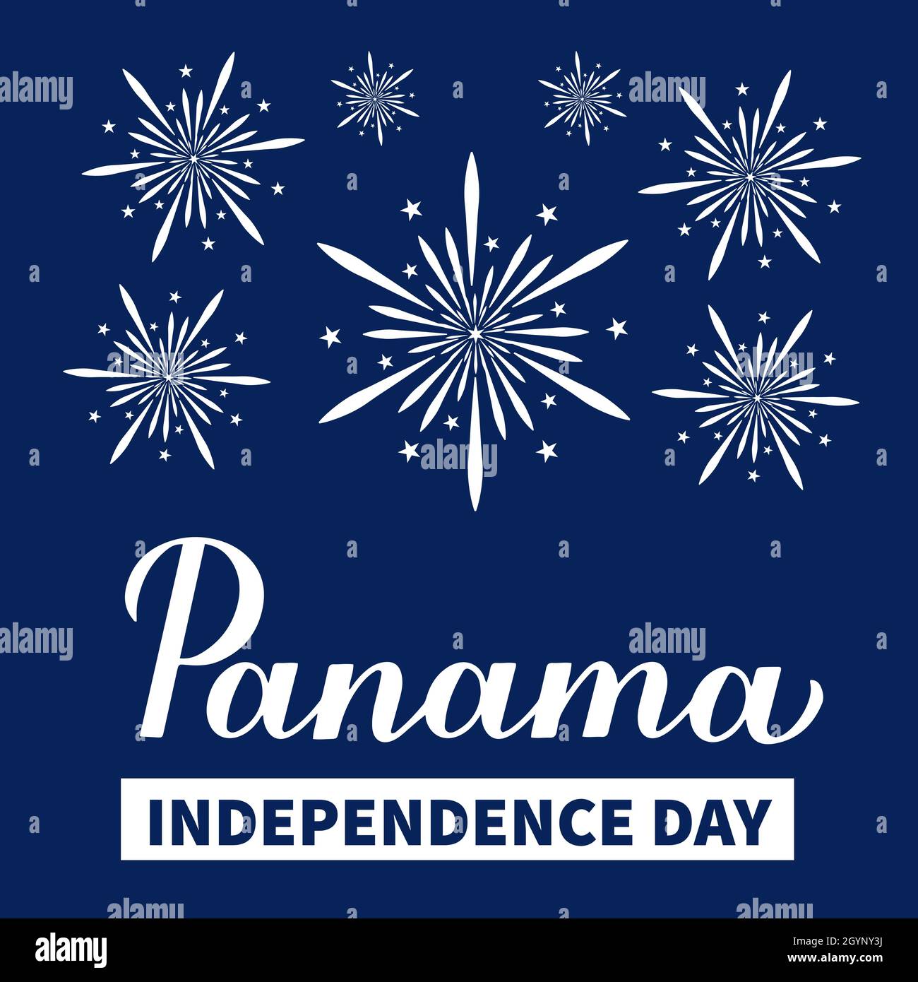 Typografie-Poster zum Panama Independence Day. Nationalfeiertag im November. Vektor-Vorlage für Banner, Grußkarte, Flyer, etc. Stock Vektor