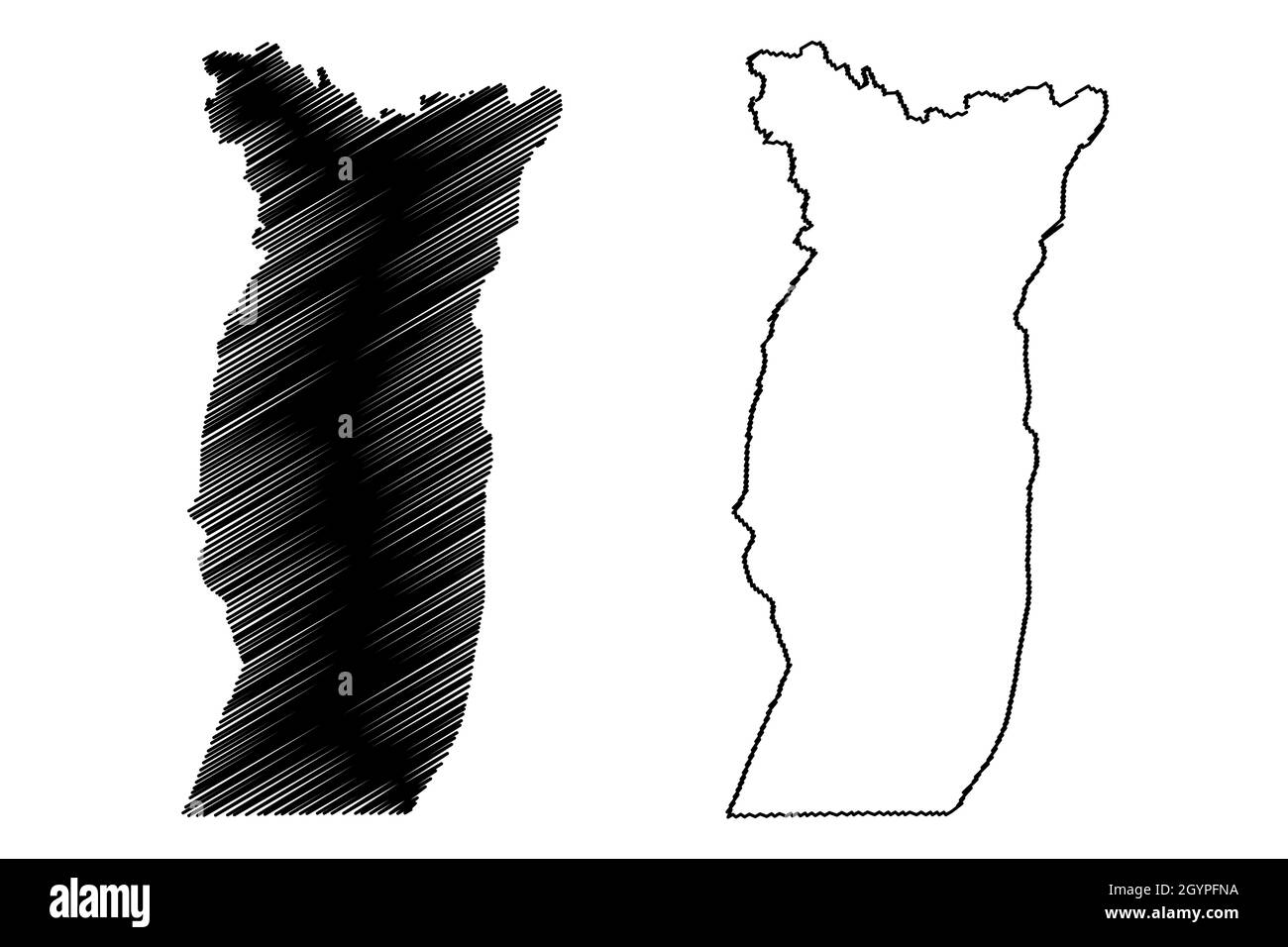 Karimganj Bezirk (Assam Staat, Republik von Indien) Karte Vektor Illustration, scribble Skizze Karimganj Karte Stock Vektor