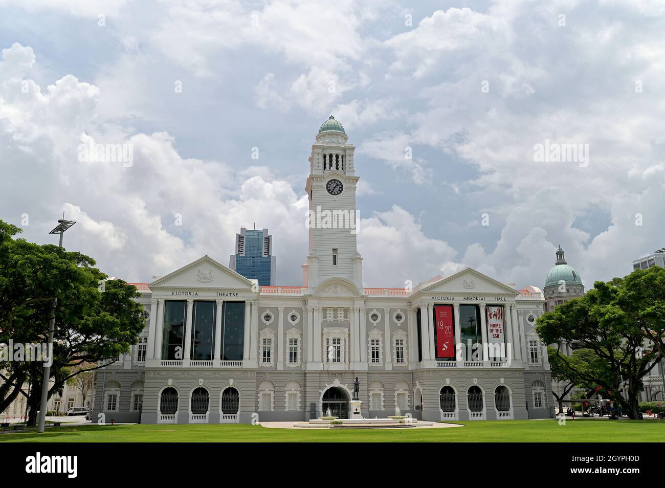 Die Victoria Theatre and Concert Hall, Singapurs älteste Spielstätte für darstellende Kunst Stockfoto