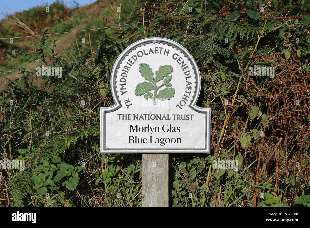 Blue Lagoon, ein überfluteter ehemaliger Schieferbruch, National Park Coast Path, Abereiddy, Pembrokeshire, Wales, Vereinigtes Königreich, Großbritannien, Europa Stockfoto