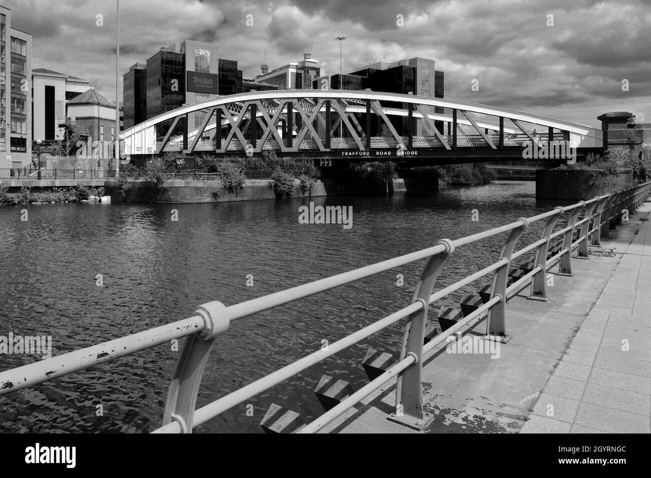 Die Trafford Road Swing Bridge, Manchester Ship Canal, Greater Manchester, England Stockfoto