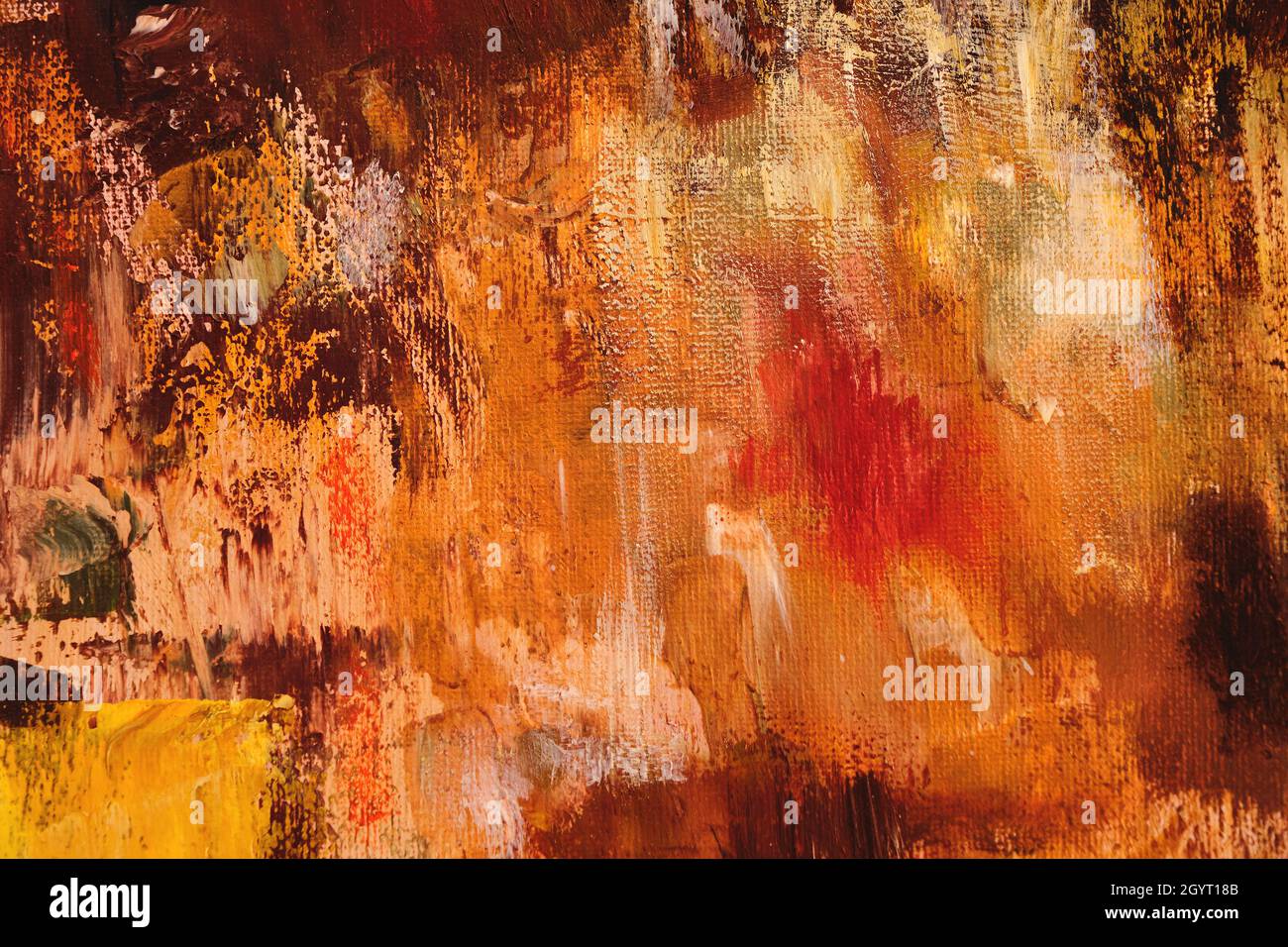 Warm gefärbte abstrakte Malerei Hintergrund, grunge Hintergrund oder Textur Stockfoto