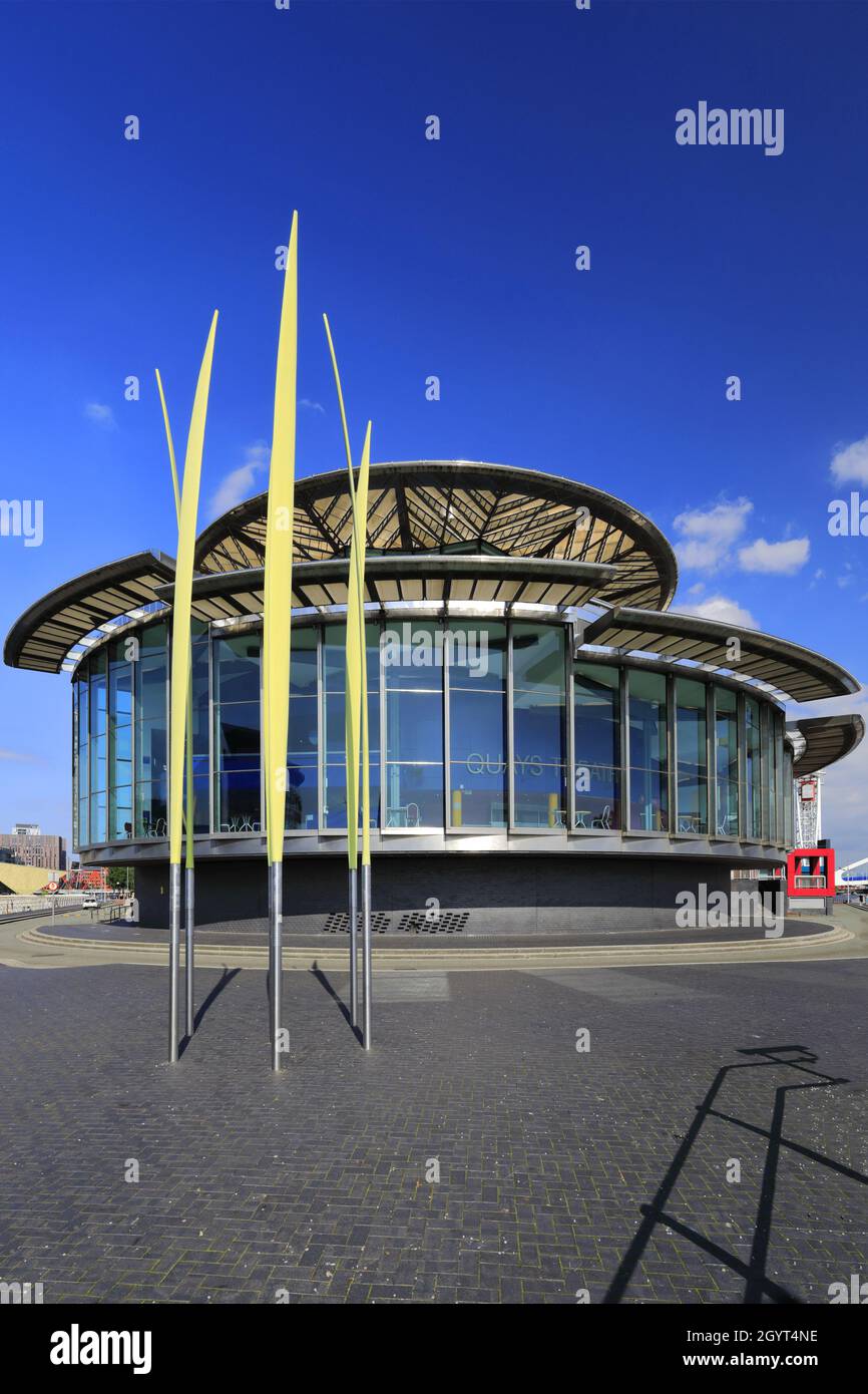 The Lowry Theatre, Pier 8, Salford Quays, Manchester, Lancashire, England, Großbritannien Stockfoto