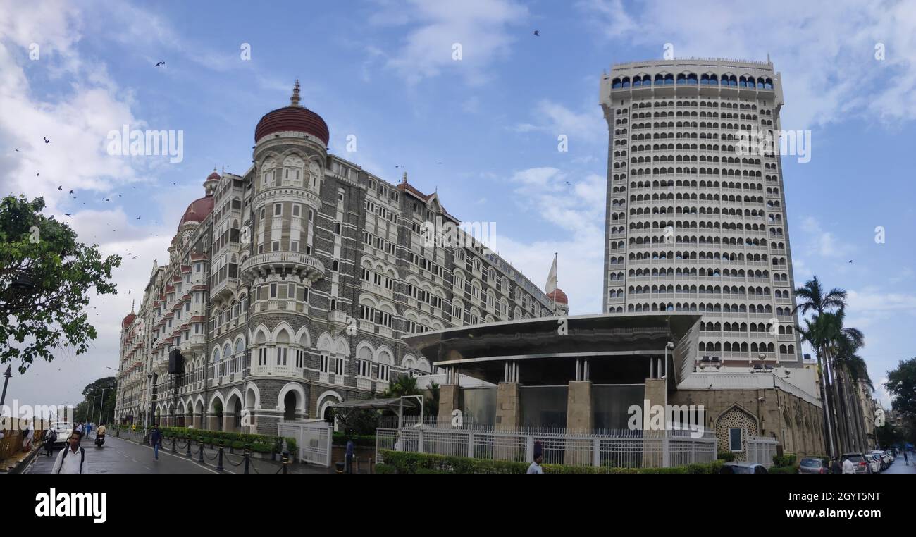 Taj Hotels ist eine Kette von Luxushotels und eine Tochtergesellschaft der Indian Hotels Company Limited mit Hauptsitz in Express Towers, Nariman Point, Mumbai. Stockfoto
