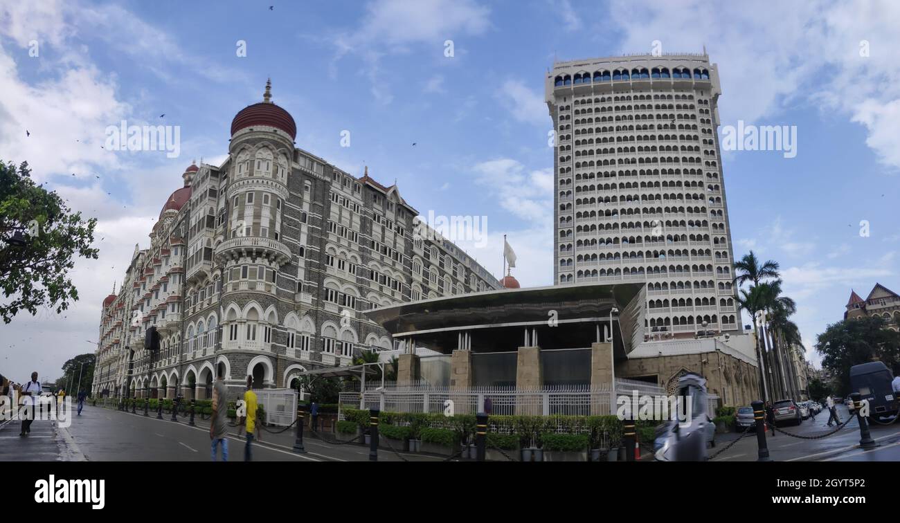 Taj Hotels ist eine Kette von Luxushotels und eine Tochtergesellschaft der Indian Hotels Company Limited mit Hauptsitz in Express Towers, Nariman Point, Mumbai. Stockfoto