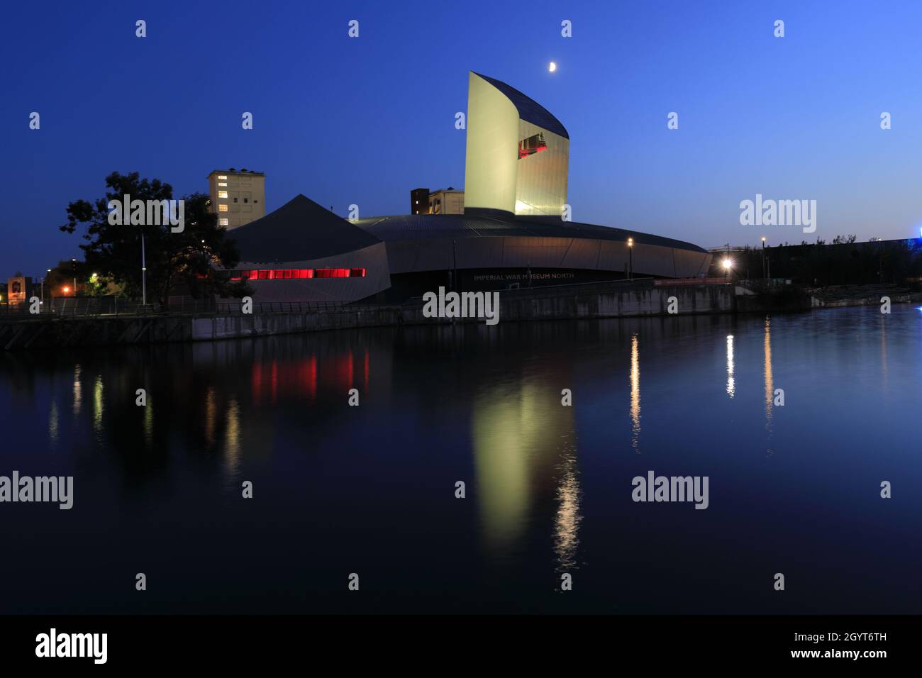 Das Imperial War Museum North, Trafford Wharf, Manchester, Lancashire, England, VEREINIGTES KÖNIGREICH Stockfoto