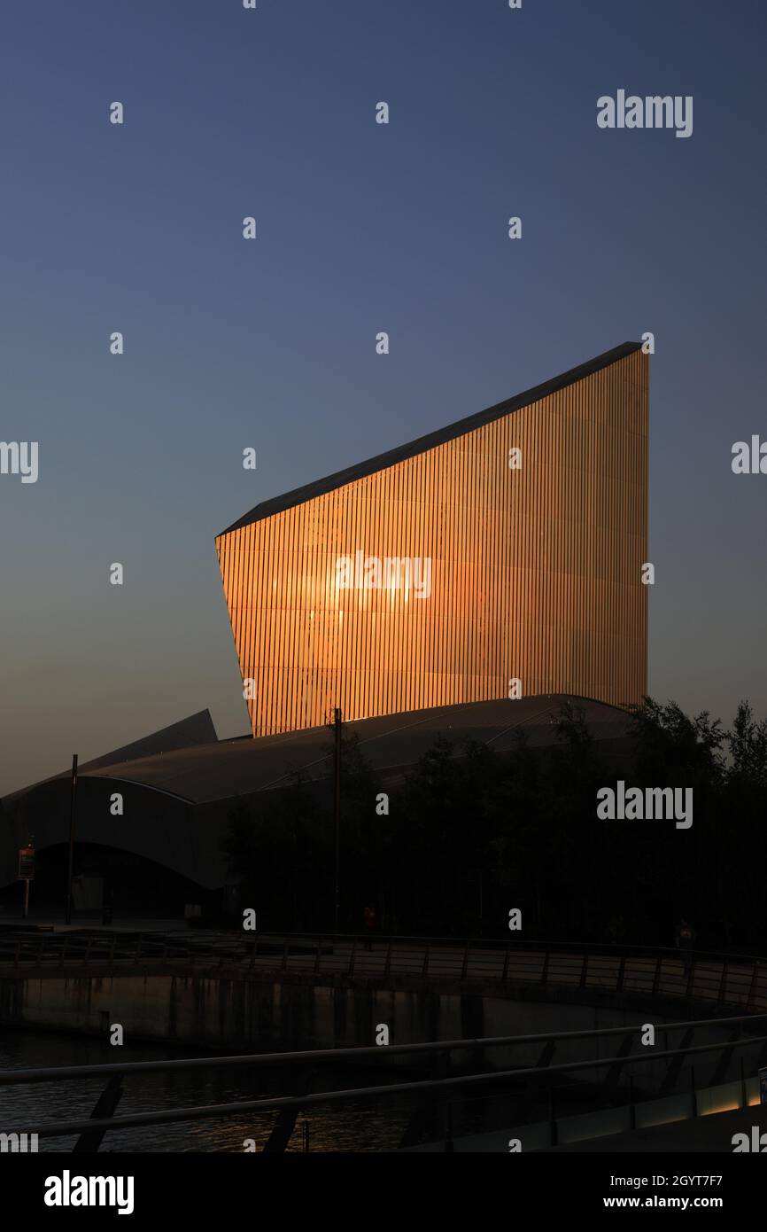 Das Imperial War Museum North, Trafford Wharf, Manchester, Lancashire, England, VEREINIGTES KÖNIGREICH Stockfoto