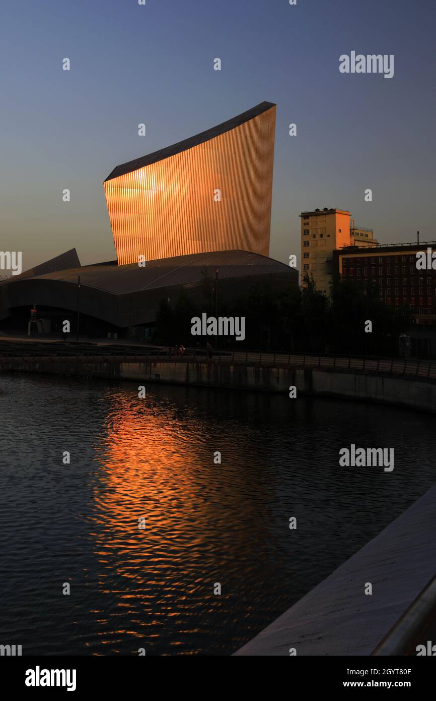 Das Imperial War Museum North, Trafford Wharf, Manchester, Lancashire, England, VEREINIGTES KÖNIGREICH Stockfoto