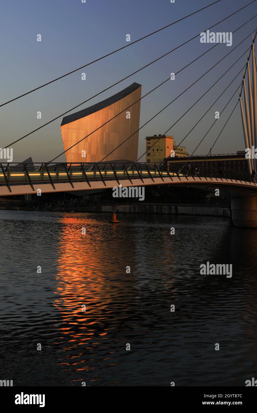 Das Imperial War Museum North, Trafford Wharf, Manchester, Lancashire, England, VEREINIGTES KÖNIGREICH Stockfoto