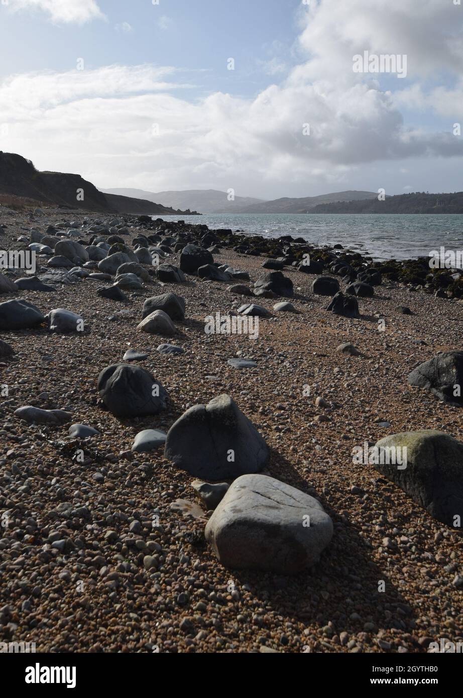 Die Südküste der Isle of Jura Stockfoto