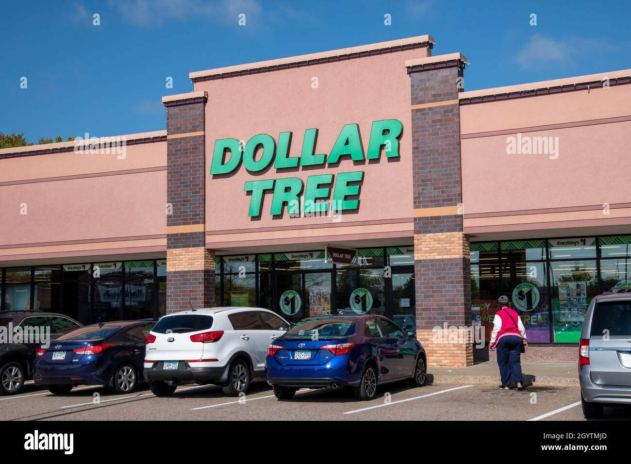 Vadnais Heights, Minnesota. Dollar Tree Store, ein Discountmarkt, ist ein Fortune 500-Unternehmen. Stockfoto