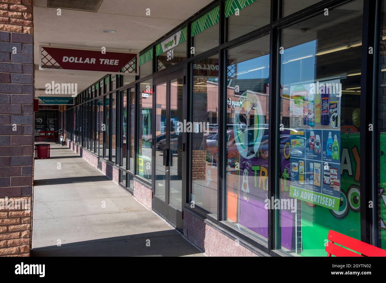 Vadnais Heights, Minnesota. Dollar Tree Store, ein Discountmarkt, ist ein Fortune 500-Unternehmen. Stockfoto