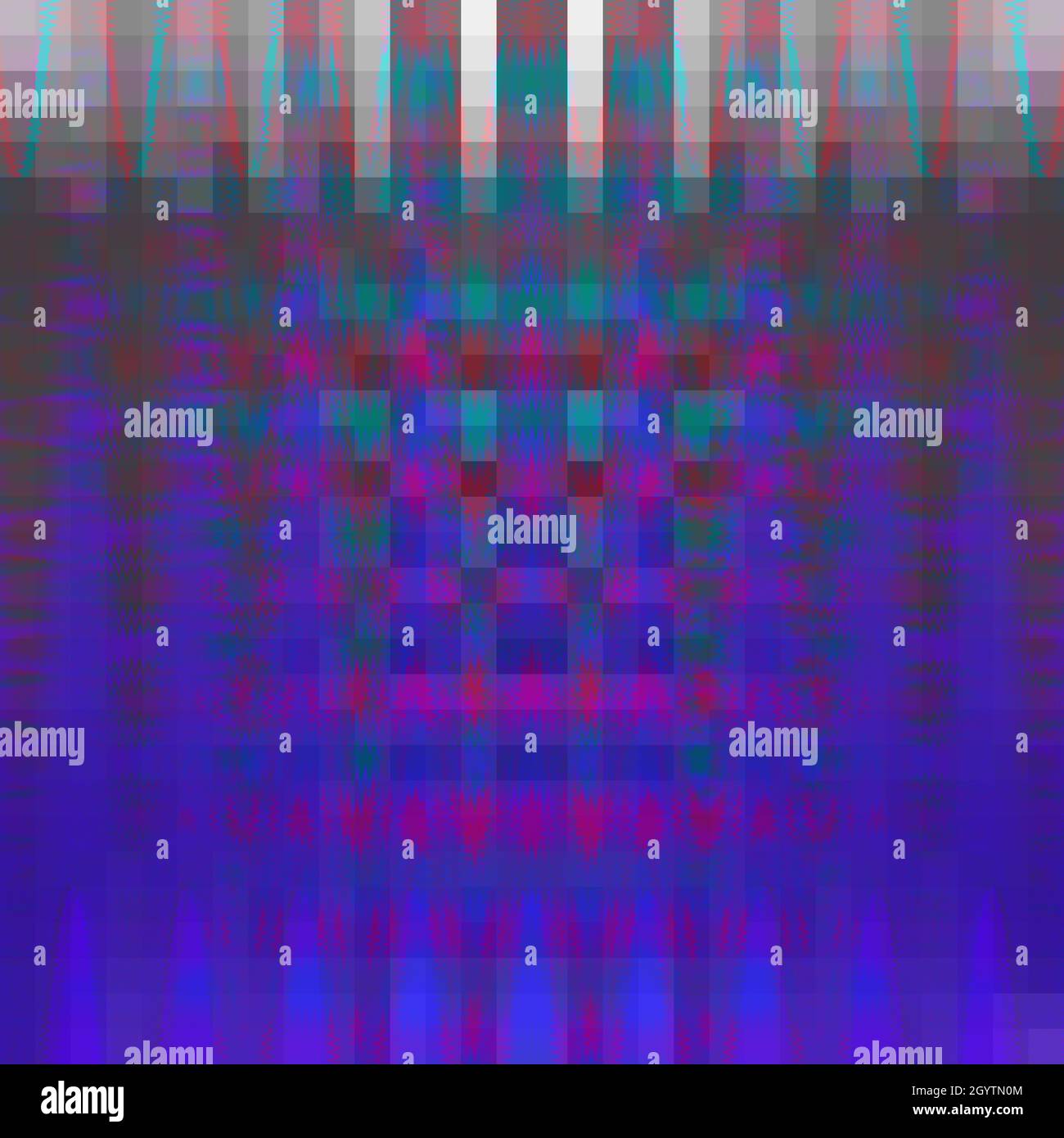 Ein abstraktes Glitch Art Hintergrundbild. Stockfoto