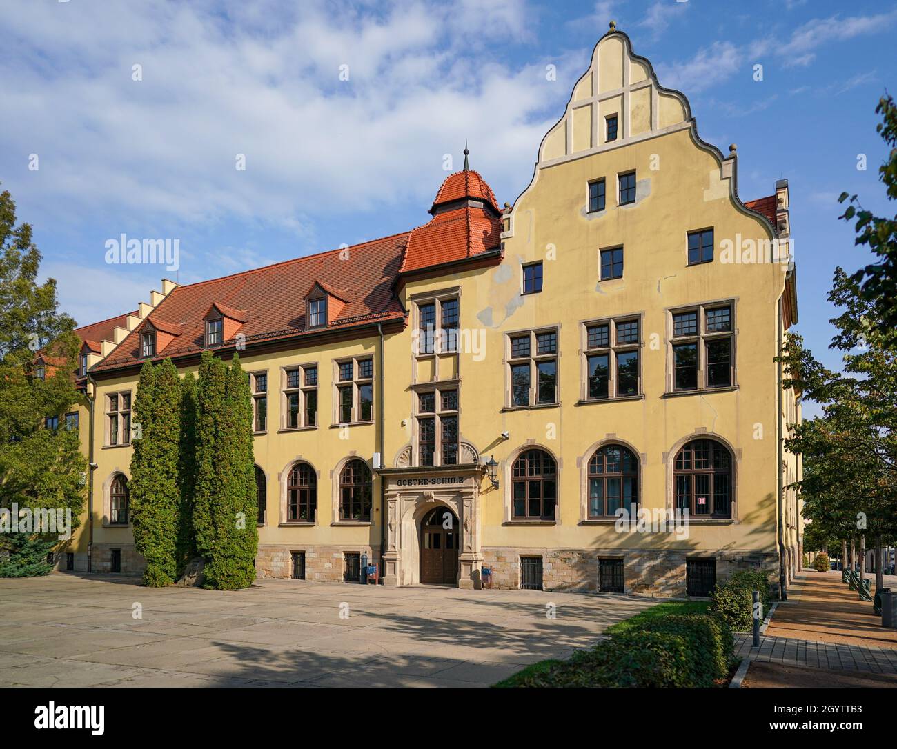 27. September 2021, Sachsen-Anhalt, Bad Lauchstädt: Die Goethe-Schule in der Goethestadt Bad Lauchstädt. Foto: Peter Endig/dpa-Zentralbild/ZB Stockfoto