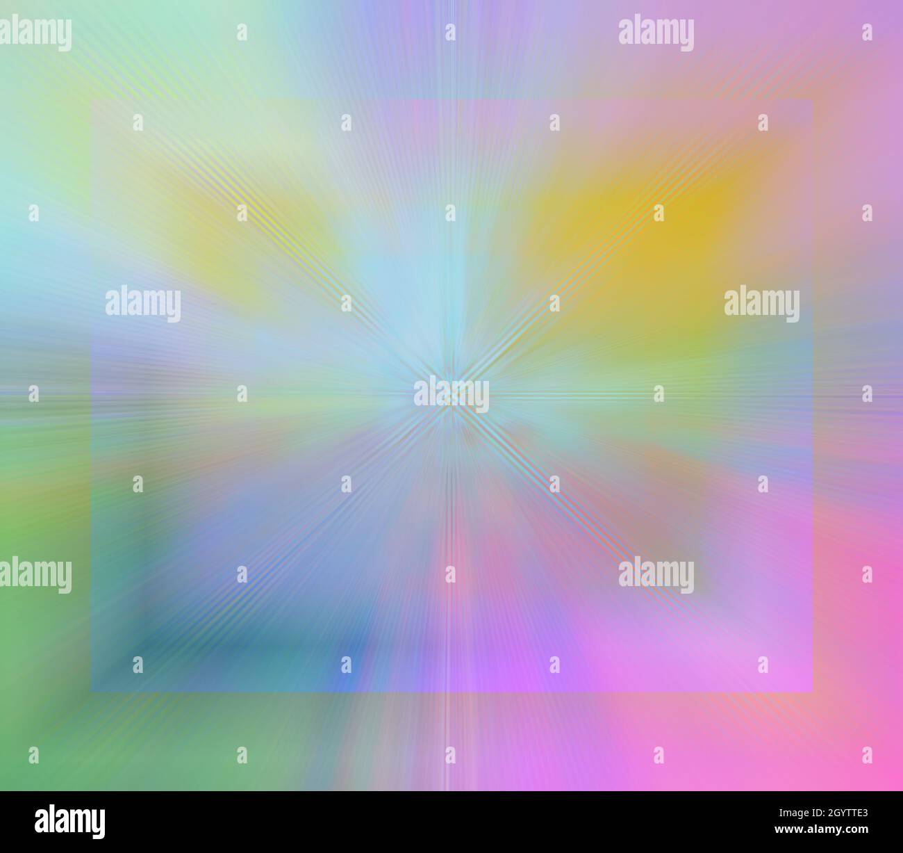 Ein abstraktes irisierendes Burst-Hintergrundbild. Stockfoto