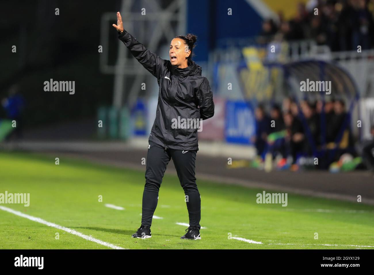 SKN-Trainerin Liese Brancao beim Planet Pure Frauen Bundesliga-Spiel First Vienna FC gegen SKN St. Polen Frauen in Wien Österreich Stockfoto